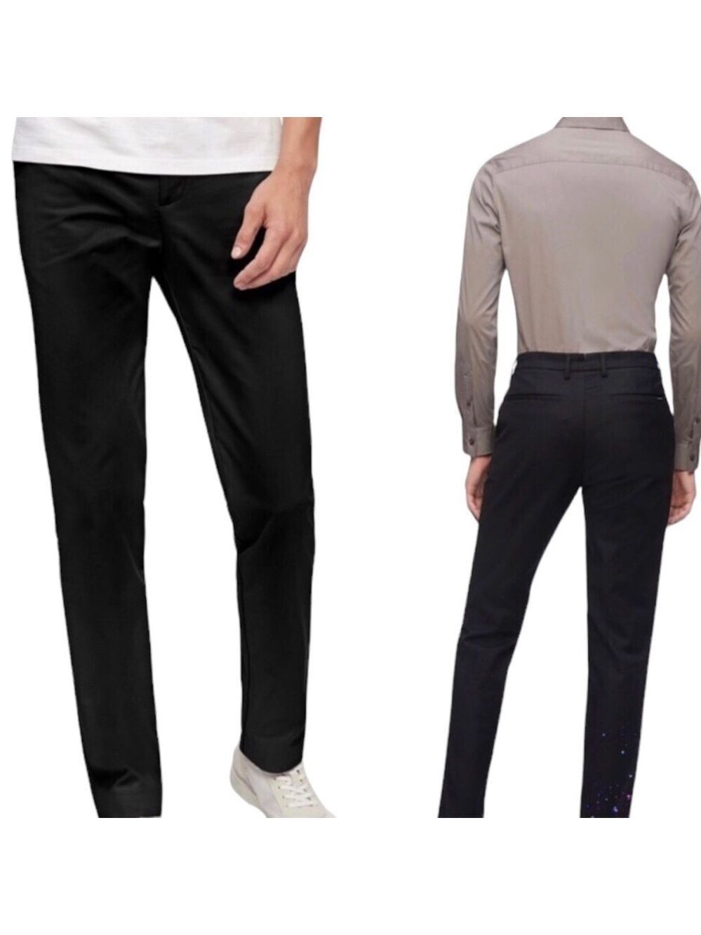 Calvin Klein Men’s Slim Fit Modern Stretch Chino - Black, Waist 30
